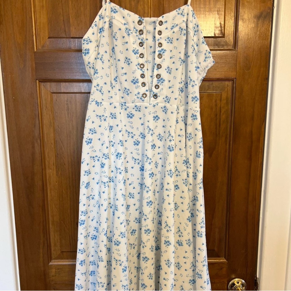 Floral Button-Down Dress - Size XXL